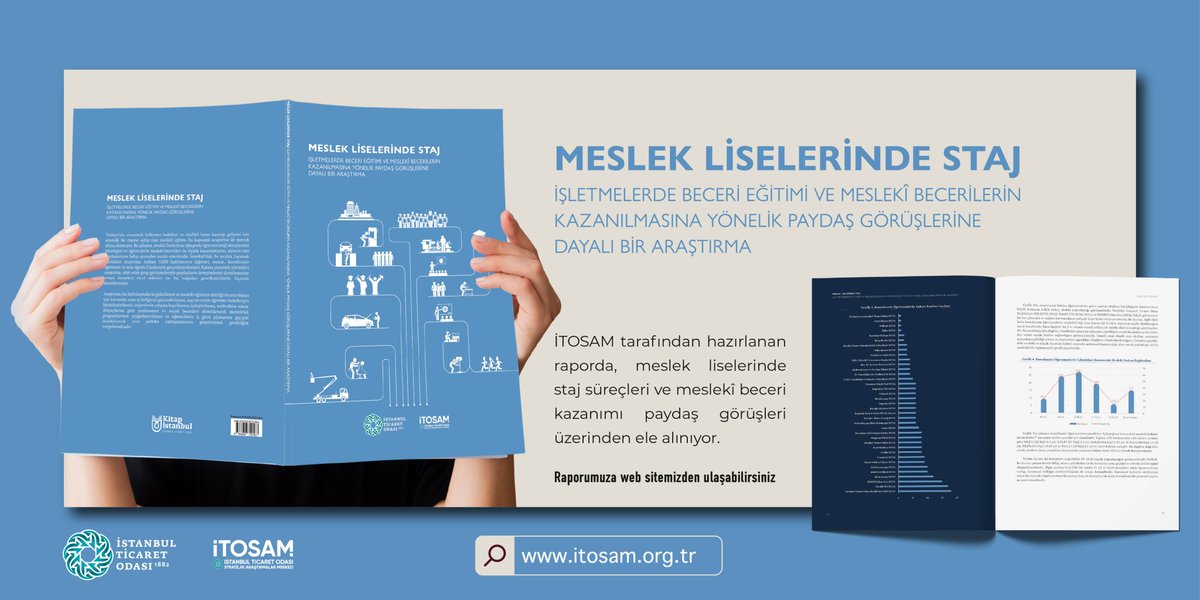 itosamkurumsal's tweet photo. İTOSAM tarafından hazırlanan
“Meslek Liselerinde Staj, İşletmelerde Beceri Eğitimi ve Meslekî Becerilerin Kazanılmasına Yönelik Paydaş Görüşlerine Dayalı Bir Araştırma” raporu yayımlandı.
📘 Raporun tamamı için👉https://t.co/18l2XYRlmW https://t.co/0Y4t70HfbG