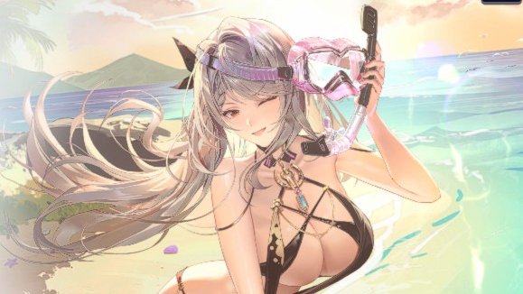 elmizard's tweet image. #スノウブレイク #スノブレ
ネリーダ姐さんの水着の立ち絵で、普段ではあまり見せない可愛い表情が出てくるのが良き😍