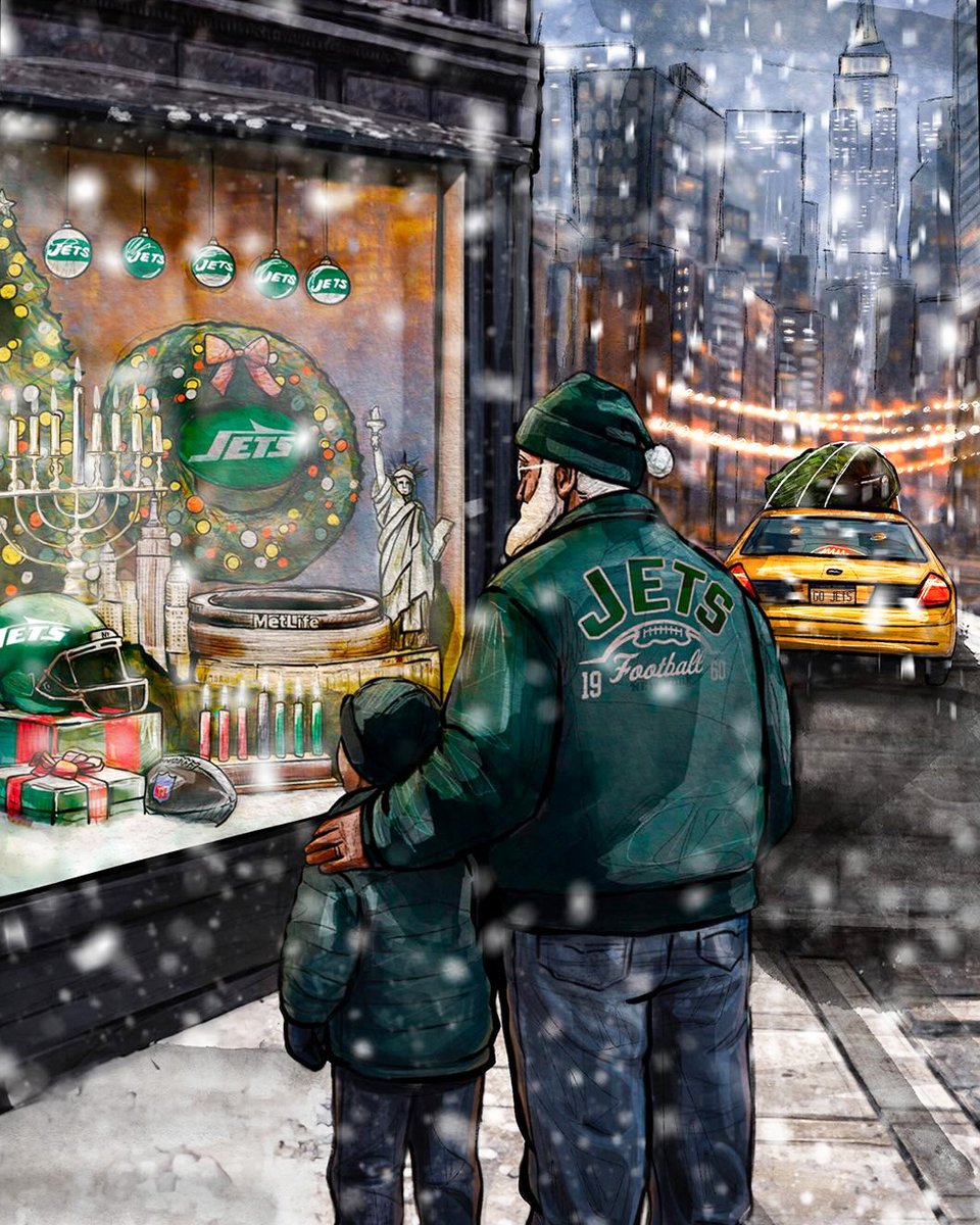 nyjets's tweet image. Happy holidays Jets Nation 💚🤍