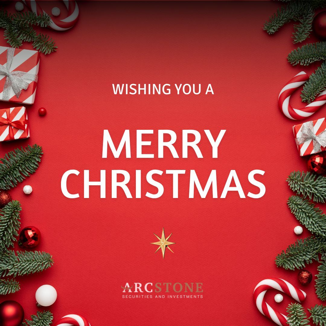 🎄 Wishing you a Merry Christmas &amp; Happy Holidays from ArcStone Securities and Investments Corp.!  Grateful for your trust in 2024. Let’s make 2025 even more successful together!
Follow us for financial insights &amp; growth tips. #MerryChristmas #FinancialCommunity
