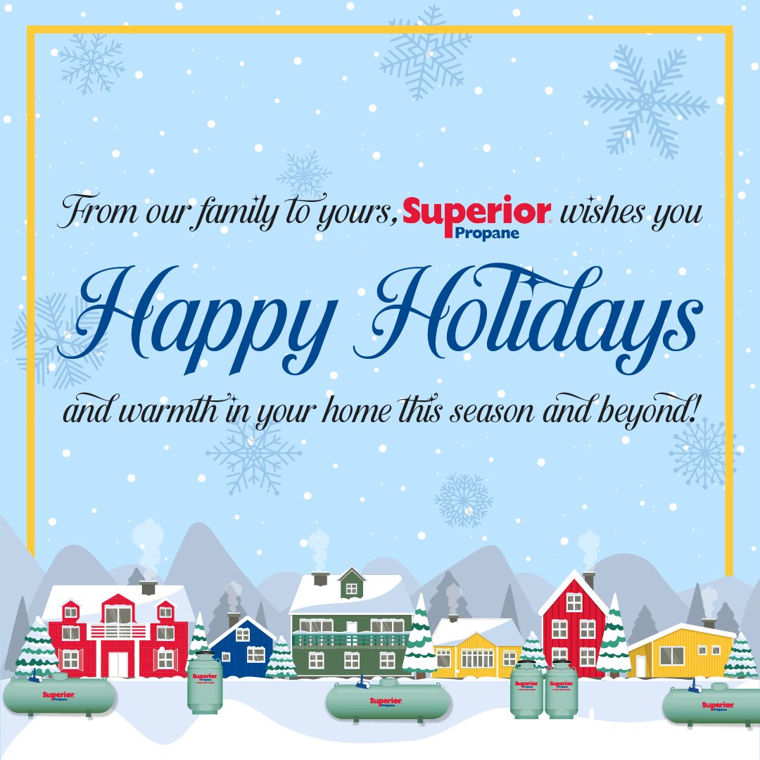 Happy Holidays from Superior Propane!🎄🎁

Thank you for trusting us to deliver reliable energy that keeps Canadian homes comfortable and operations running all winter long. We wish you a safe and warm holiday season!

#HappyHolidays #SuperiorPropane #DeliveringWarmth