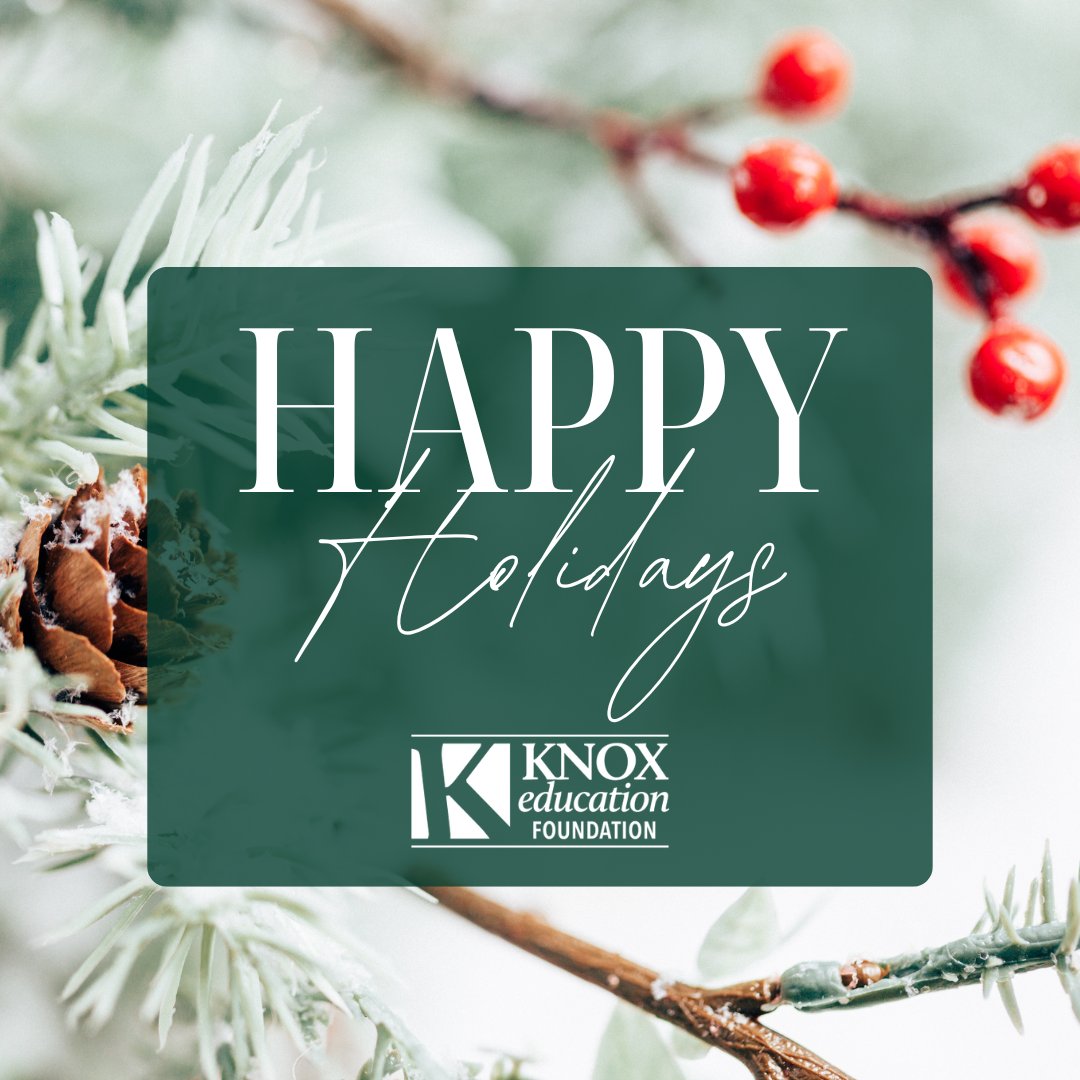 educateknox's tweet photo. Happy Holidays from Knox Education Foundation! https://t.co/nickBIErM0