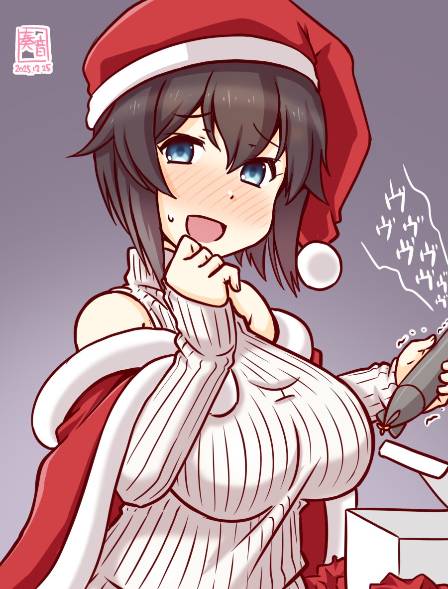 「この魚雷…
 えーと…これ、魚雷じゃなくて、あの…///」

#艦これ版真剣お絵描き60分一本勝負_20251225
#速吸 