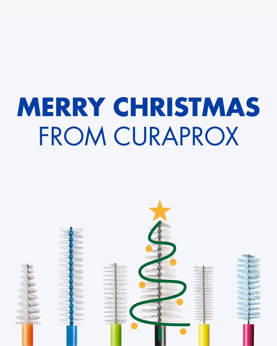 Merry Christmas from all of us at Curaprox UK 🎄
Thank you for making us part of your daily routine this year - here’s to healthy smiles and happy moments!

Wishing you a sparkling smile and a joyful day ✨
