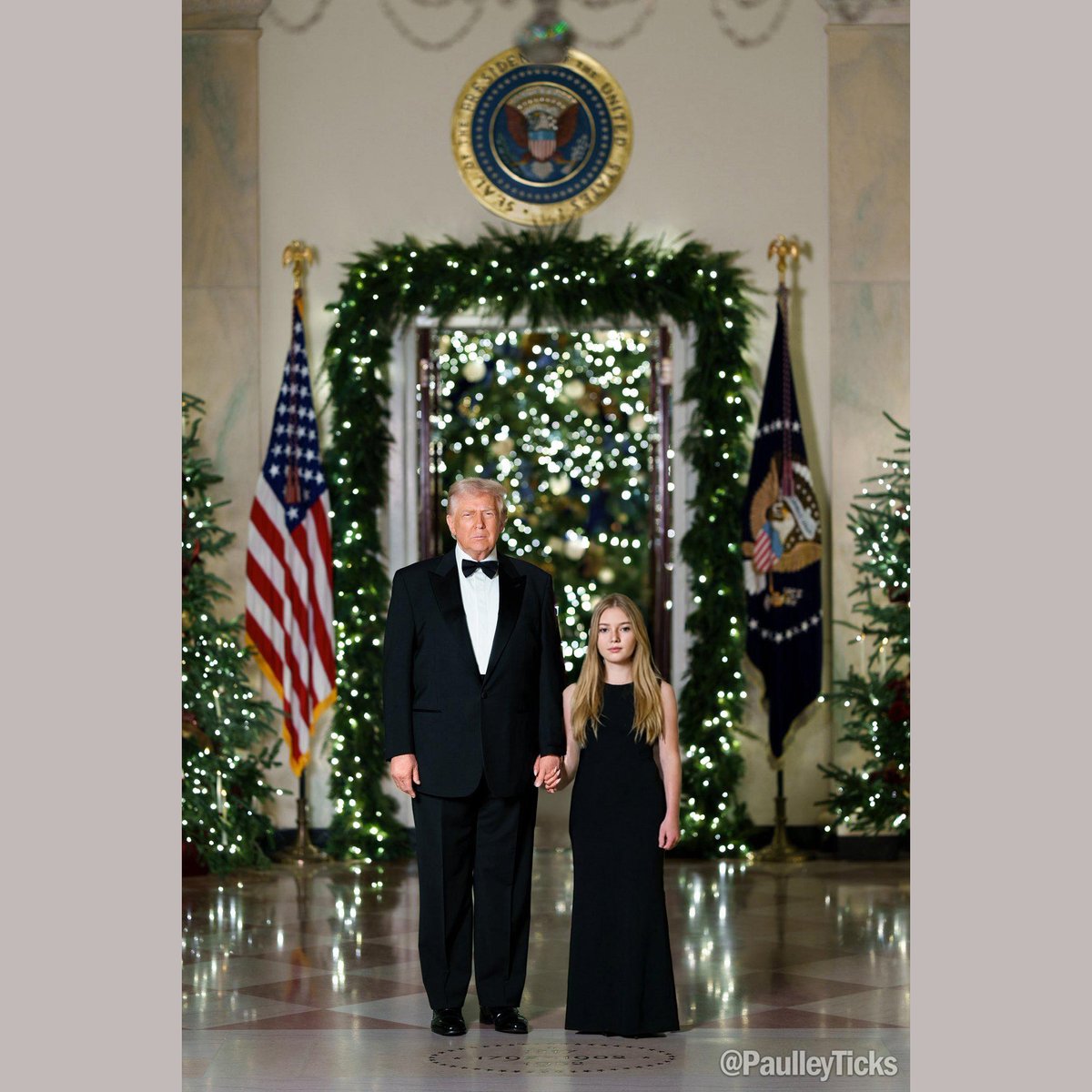 PaulleyTicks's tweet image. The Official 2025 First Couple Christmas photo has been released.

Merry Christmas from the White House!