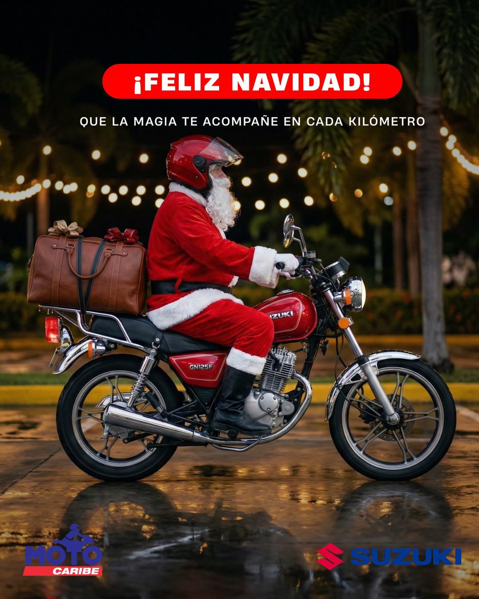 MotoCaribePTY's tweet photo. Desde el equipo de Moto Caribe les deseamos unas muy felices fiestas, llenas de paz y buenos momentos. 🎄🎁💯 https://t.co/2jyUlxhs8a