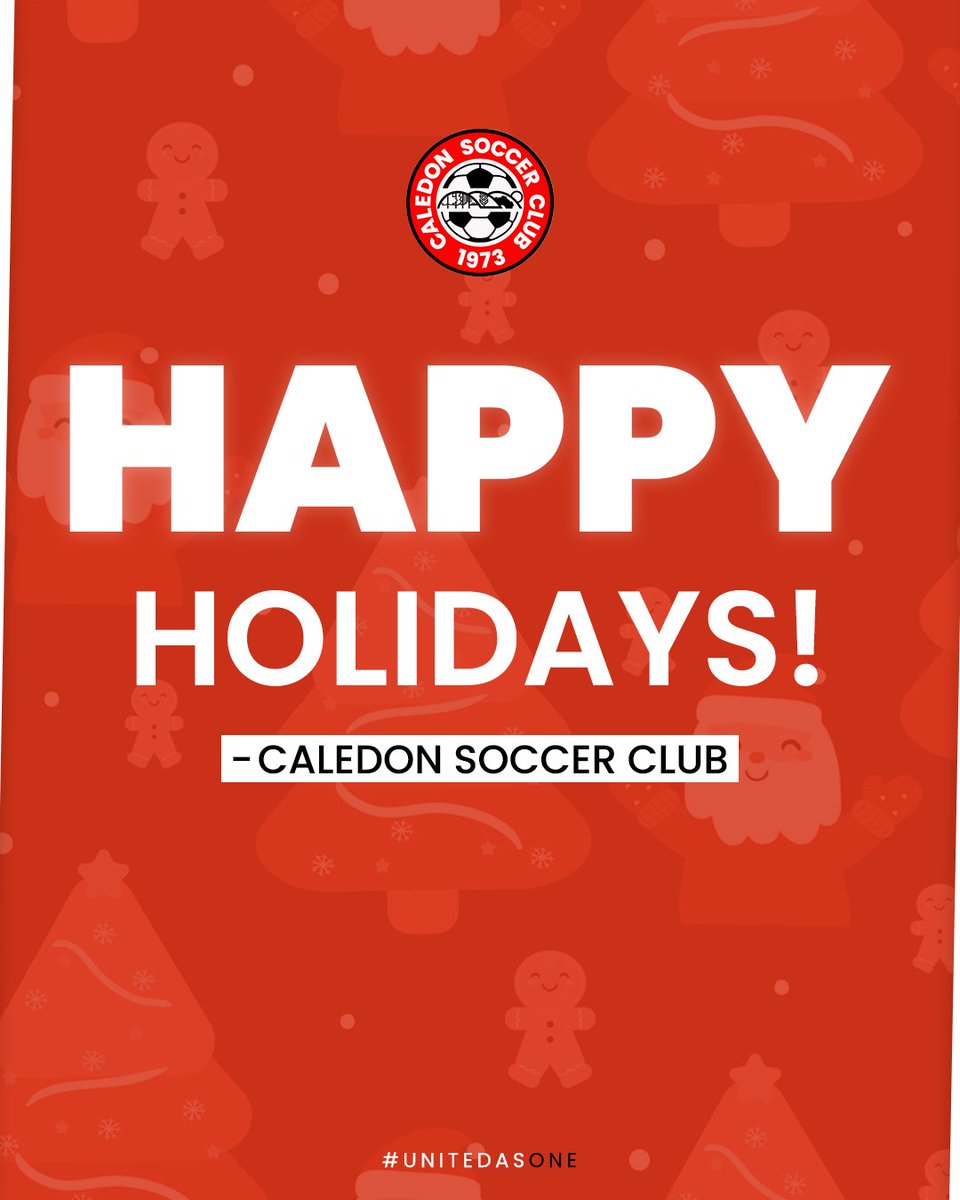 CaledonSC's tweet image. Merry Christmas from everyone at Caledon! 🎄⚽

Wishing our players, families, coaches, and supporters a joyful holiday season.

#UnitedAsOne #HappyHolidays