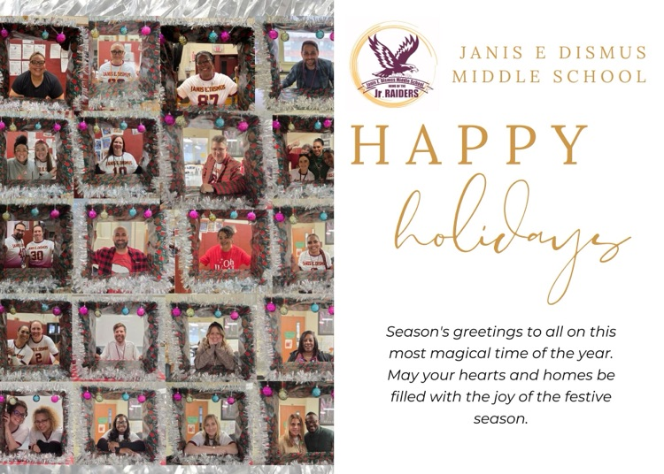 TheJEDMS's tweet photo. Happy Holidays to our JDMS Family! https://t.co/4lWvcxO9Me