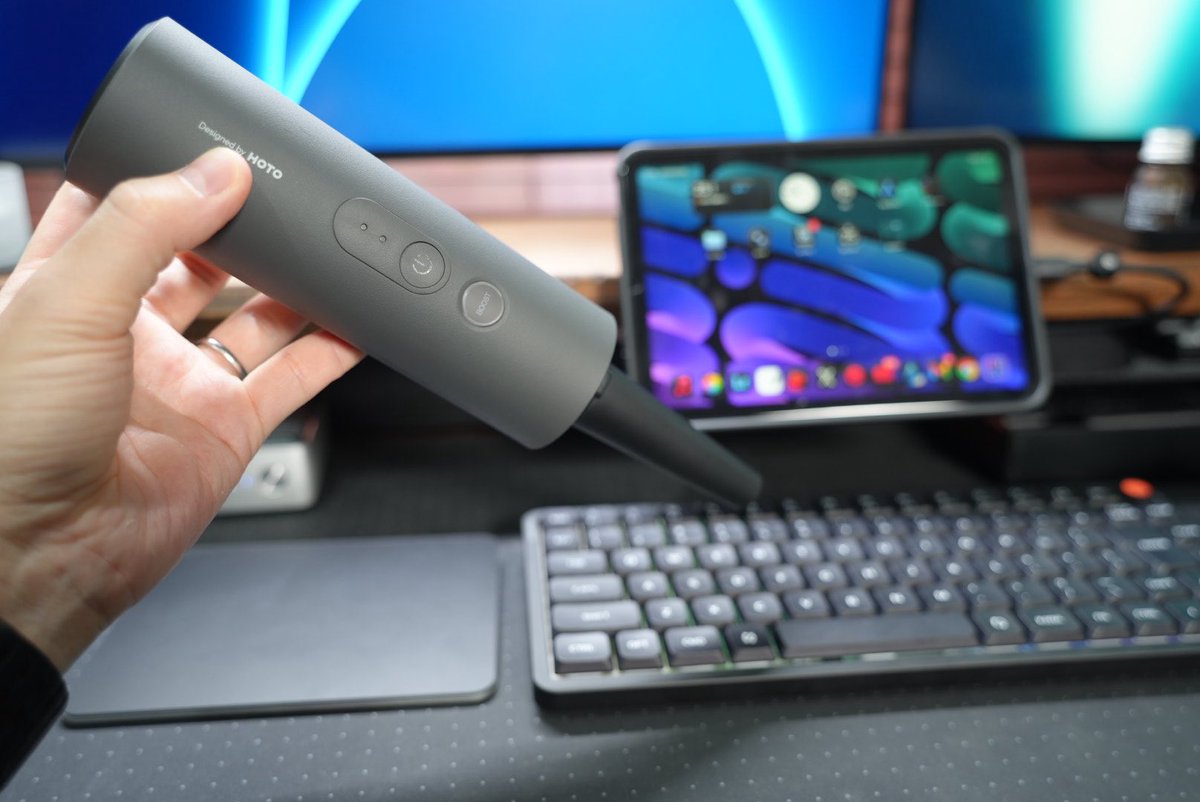 デスクの民なら知っている？
おしゃれブランドHOTO

クラファンで出資してたエアダスターにも掃除機にもなる4WAY小型クリーナーProが届いた

その辺に置いておいても気にならないデザイン
20000Paの吸引力&amp;50m/sの風速

パワーがすげえぜ！
<a href="/hoto_japan/">HOTO JAPAN【公式】</a>