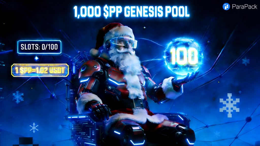 parapack_pp's tweet image. Santa’s got a new bag: $PP. 🎅🦋
Legacy Web3 is for bots. ParaPack is for Humans.
Dropping 1,000 $PP Pool to the first 100 early birds.
💎 Current Value: 1 $PP ≈ 1.02 USDT
🎁 The Alpha:
1️⃣ Follow @parapack_pp 
2️⃣ Like &amp;amp; RT (No ghosts 👻)
3️⃣ Drop Wallet Address below
📍 First 100…
