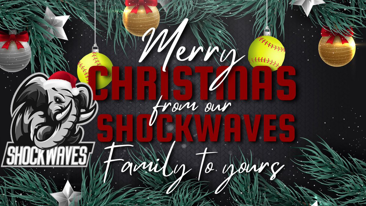 ShockwavesRaney's tweet photo. 🎄✨ Merry Christmas from our softball family to yours!
We are so thankful for our players, families, coaches, and supporters who make this organization so special. Wishing everyone a holiday filled with joy, laughter, and rest before we’re back on the field! 🥎❤️ https://t.co/6QMSgZFubf