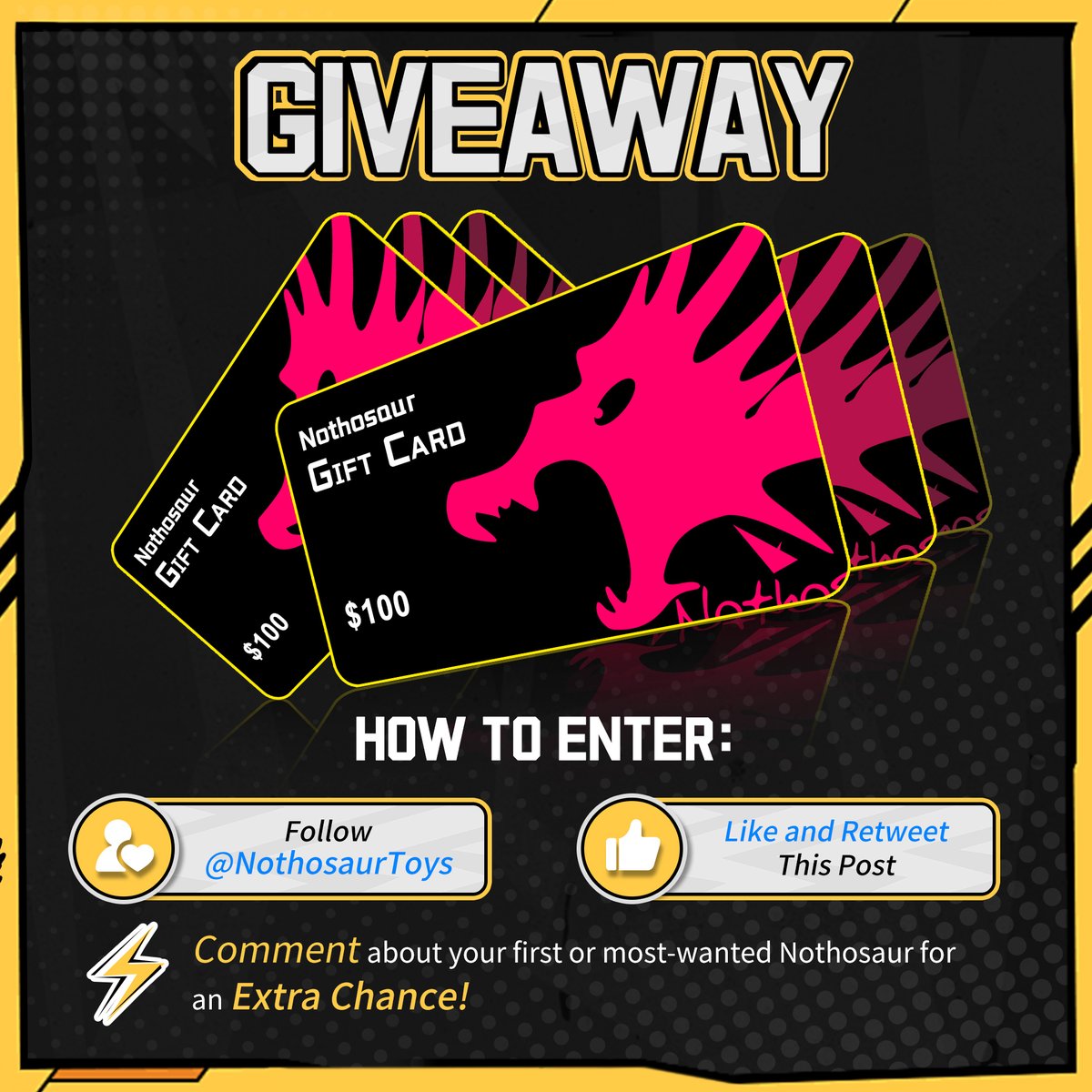 🏆 The 4th Nothosaur Champion Event.
Thank you for all the love and support throughout 2025! To celebrate, we've got two events happening at the same time, Champion Awards and Giveaways. A total of 10 winners will be chosen! #2025NothosaurChampion

How to enter the Giveaway: 
1⃣