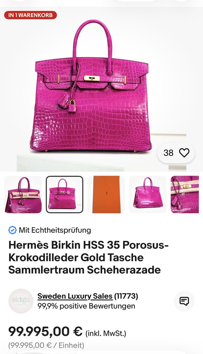 Sagen wir mal so, ich hab gerade hier 100.000 € rumliegen. Deswegen kaufe ich mir die #HermèsBirkin. 😂 jede Frau sollte so eine Tasche besitzen und dazu ein Paar #LouboutinHeels. 👠