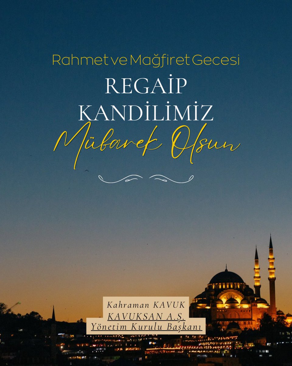 KahramanKavuk's tweet photo. Mübarek üç ayların müjdecisi Regaip Kandili'nin ülkemize ve tüm insanlığa hayırlar getirmesini Allah’tan niyaz ederim.

#RegaipKandili’miz mübârek, dualarımız kabul olsun. https://t.co/IJQLG8tUI3