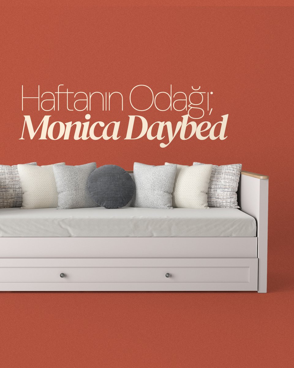 alfemo's tweet image. Farklı dekorasyon ihtiyaçlarının ortak çözümü: Monica Daybed 🛋️
Fonksiyonel tasarımıyla çocuk ve misafir odalarında yatak ve depolama alanı, stüdyo dairelerde ise koltuk, yatak ve depolamayı tek parçada bir araya getiriyor.

Monica Daybed, şimdi indirimli fiyat ve taksit…
