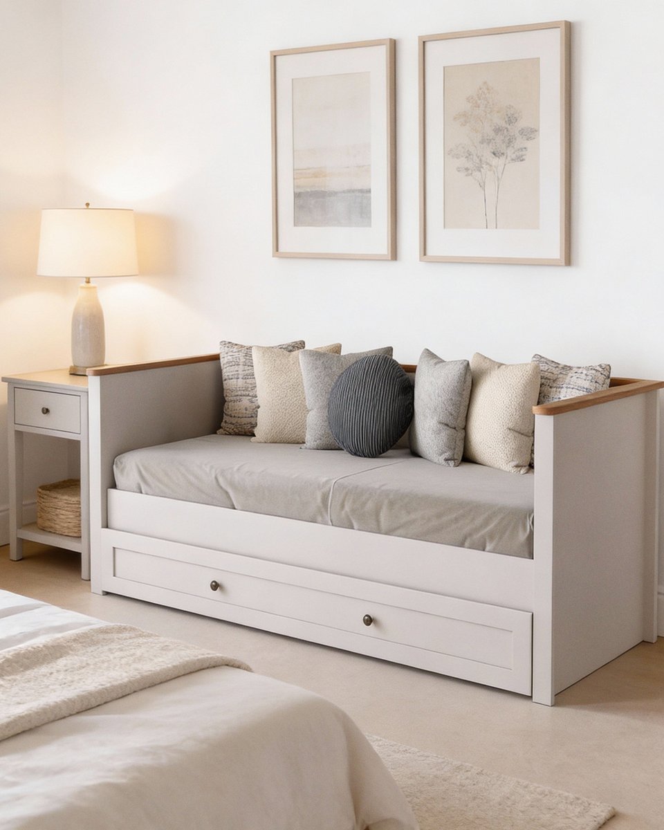 alfemo's tweet image. Farklı dekorasyon ihtiyaçlarının ortak çözümü: Monica Daybed 🛋️
Fonksiyonel tasarımıyla çocuk ve misafir odalarında yatak ve depolama alanı, stüdyo dairelerde ise koltuk, yatak ve depolamayı tek parçada bir araya getiriyor.

Monica Daybed, şimdi indirimli fiyat ve taksit…