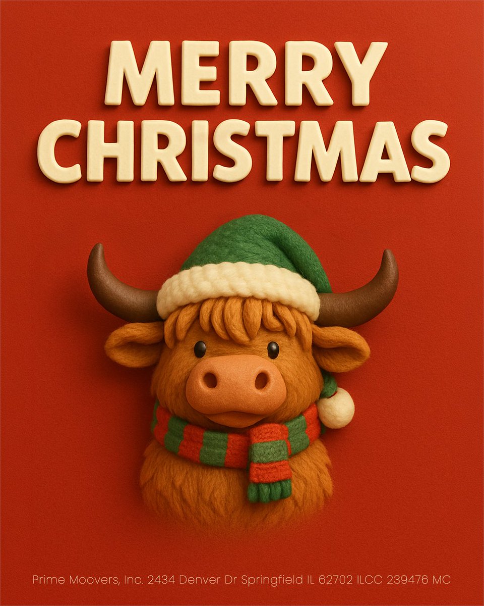 PrimeMoovers's tweet photo. 🎄🐮Merry Christmas from your Prime Moovers family. We hope your holidays are peaceful, meaningful, and filled with good company. When you're ready for a fresh start in the new year, we’re here to make your next moove simple and stress-free. https://t.co/BHNnqLiVkU