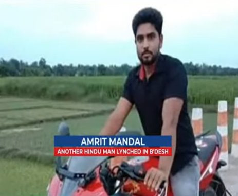 treeni's tweet photo. BREAKING: After Dipu Chandra Das, another Hindu youth Amrit Mondal beaten to death by mob led by Shahidul Islam in Bangladesh.

The 29-year-old allegedly demanded extortion late Wednesday; mob assaulted him after alarm raised.

He died in hospital; one associate arrested. https://t.co/WqhfjRcMAG