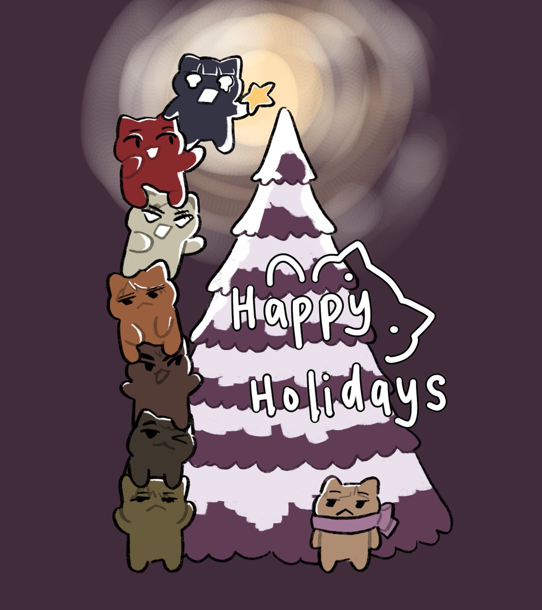 🍾 DAY 24

day 24 of the advent calendar! today we have a cute gorgeous meaningful show stopping art from our favourite artiest <a href="/yoom_ss/">yooms 🌊 comms open</a> <33 merry christmas everyone!