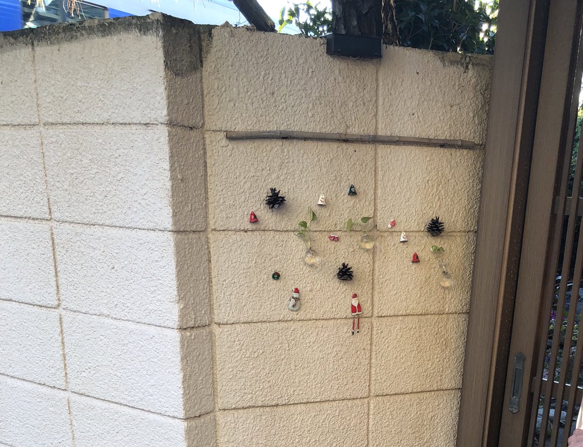 su_pico's tweet image. 世界一ささやかなクリスマスのデコレーション見つけて嬉しかった