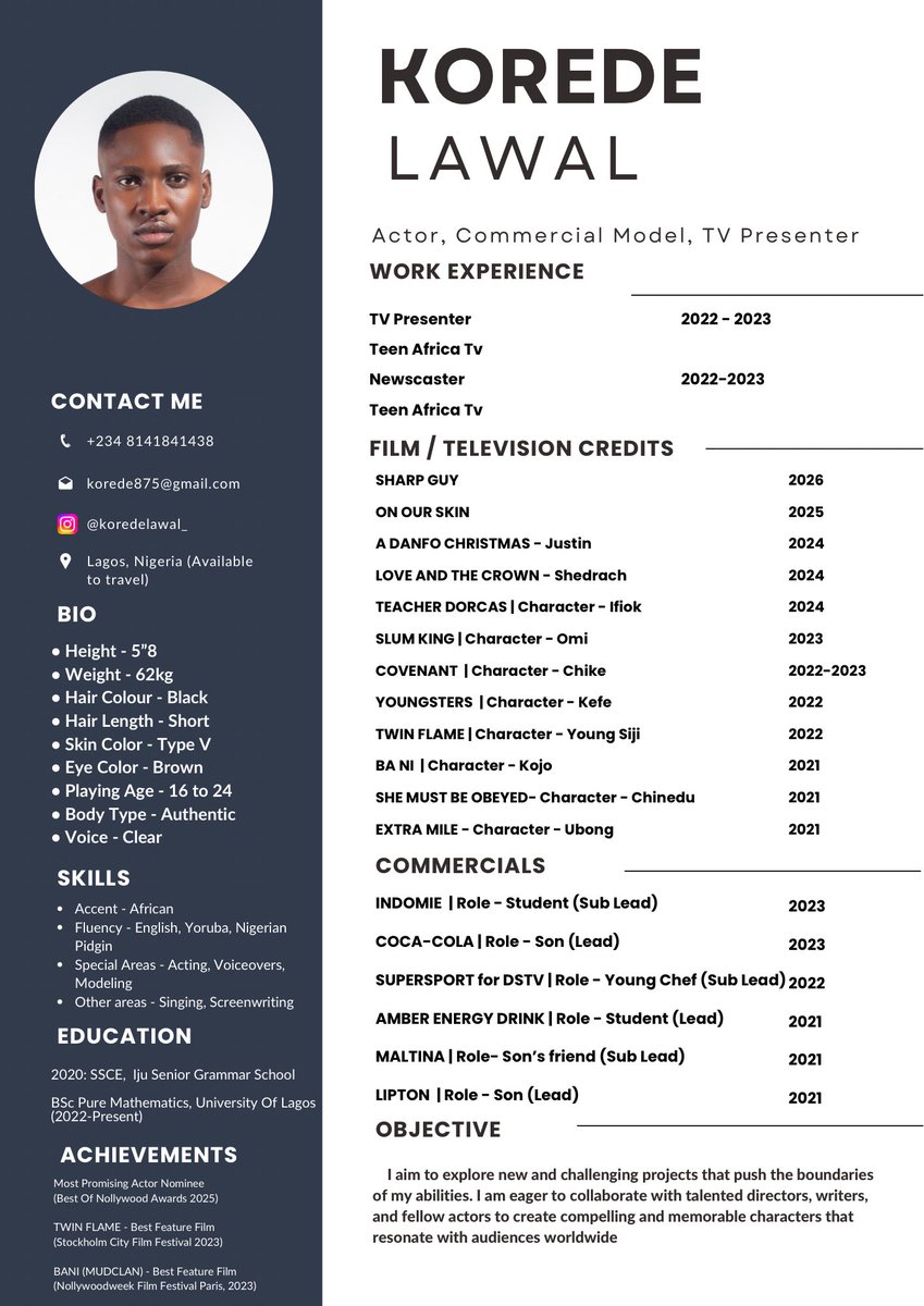 KoredeLawal_'s tweet image. I’m 20.

My biggest achievement this year is getting closer to God.

I went to film school. 
I got nominated for 3 awards for acting. 1 for fashion.
I improved my CGPA.
Made money from styling.
I became intentional about self-development.
I’m a lot less anxious.

Thank you, 2025.