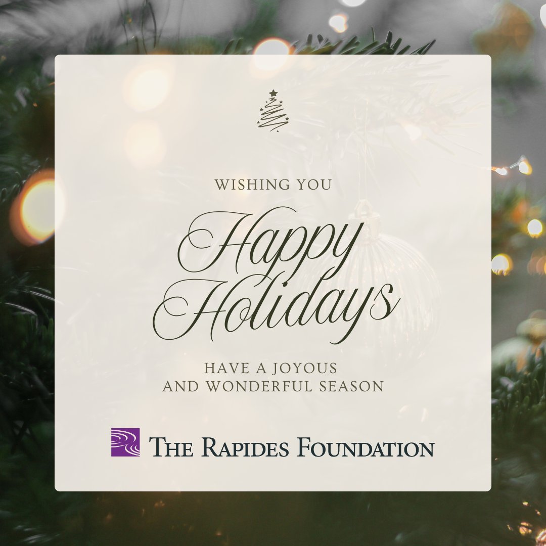 🎄 Merry Christmas and Happy Holidays from everyone at The Rapides Foundation. We hope your season is filled with joy, warmth and meaningful moments. ❤️✨