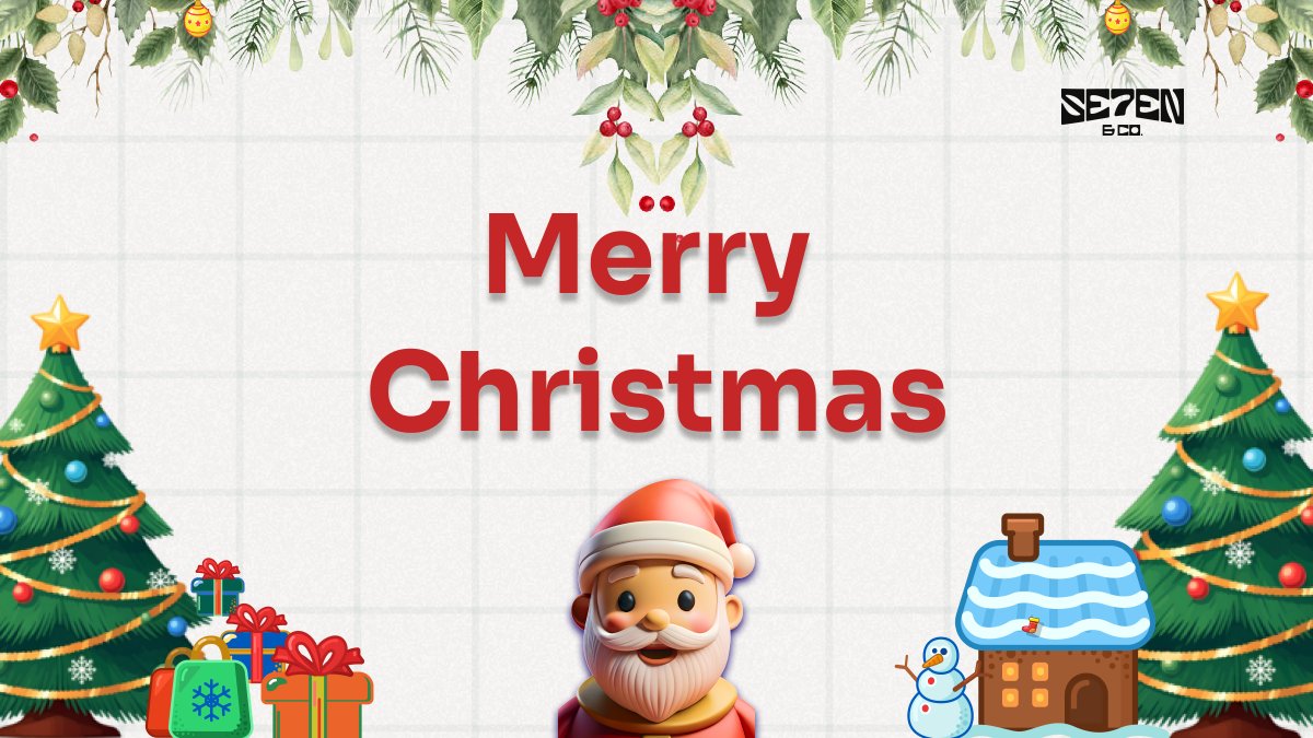 sevennco's tweet photo. Team SE7EN &amp; Co. wishes everyone celebrating a very Merry Christmas! 🎄

May your holidays be cozy, your timelines kind, and your vibes immaculate ✨ https://t.co/WnuT1Igqdm