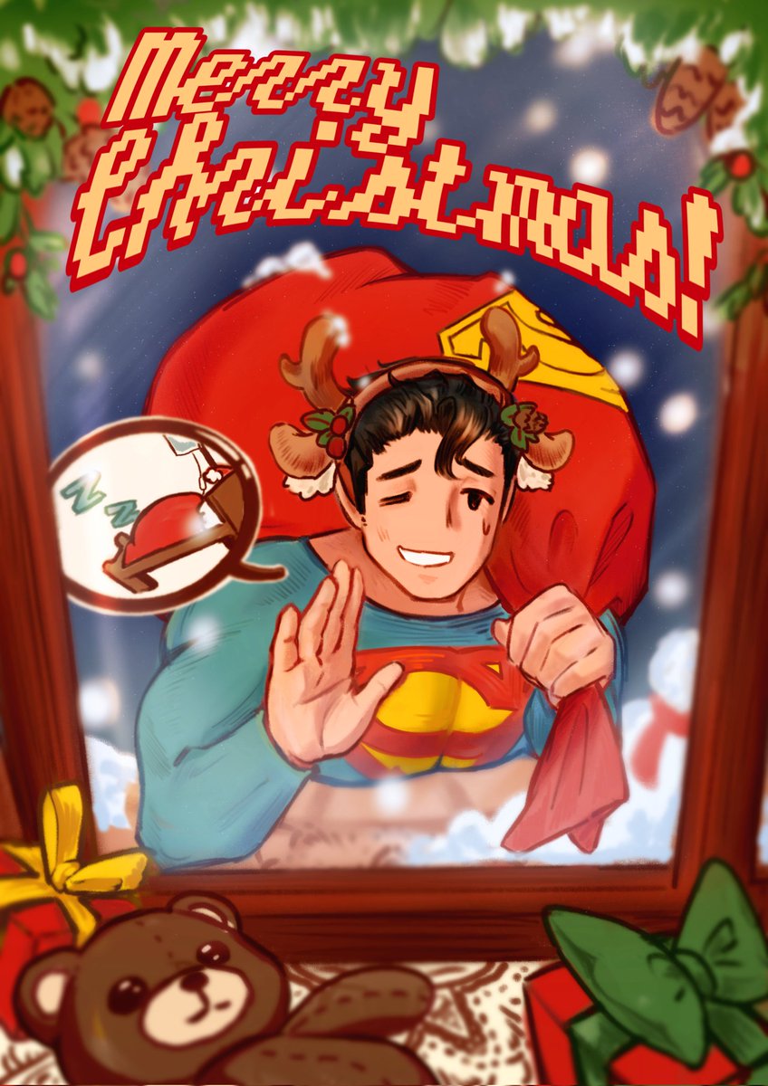 Moko558161's tweet photo. #superman #ClarkKent ギリギリ完成しました!!!！merry Christmas!!!!!!🎄サンタさんが熱て、超人が代行サンタに！🎁🦸‍♂️ https://t.co/ZksJuvTbm6
