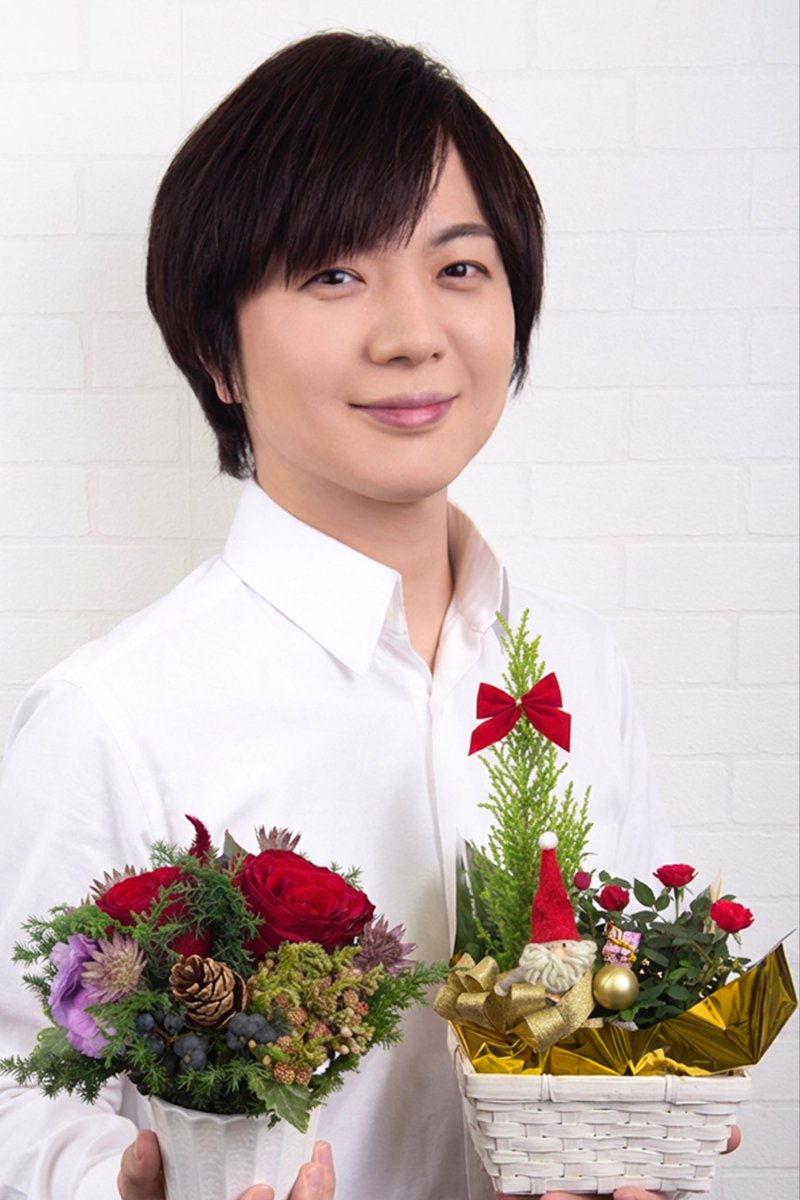 クリスマス花かご