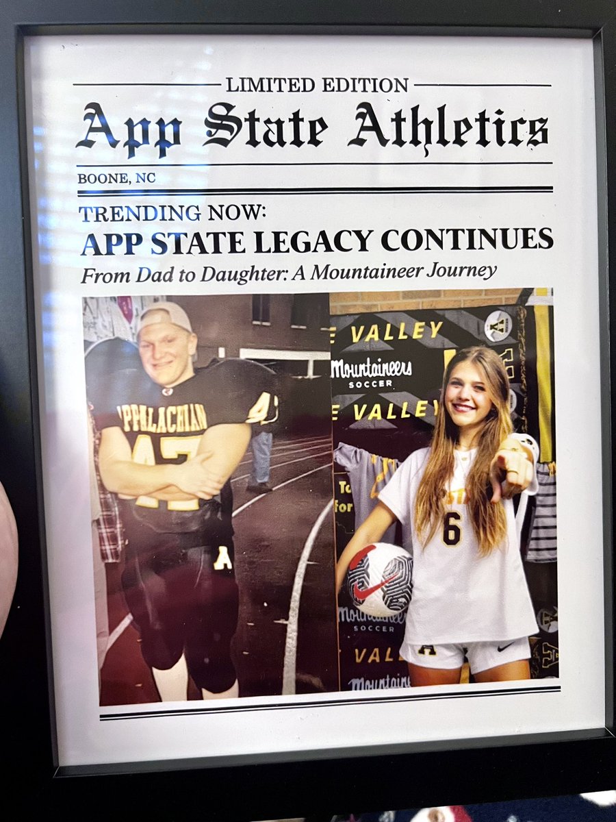 DWP4747's tweet image. Gift from my oldest daughter. I love that she celebrates her sister. One of the coolest things I’ve ever gotten #legacy #familytradition @AveryPegram1  @AppState_FB @appstatewsoccer @coachhayw00d @appstatesports