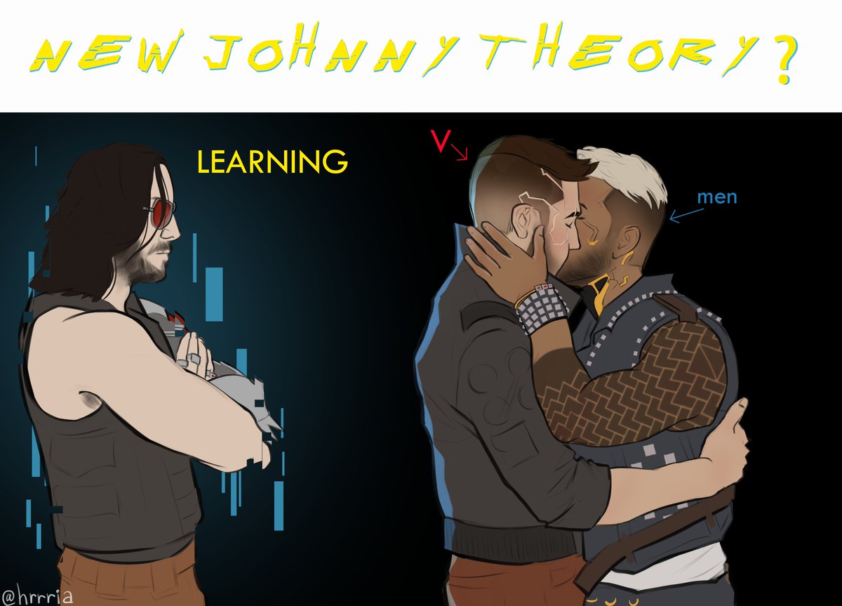 hrrria's tweet image. new johnny cyberpunk theory
#Cyberpunk2077 #JohnnySilverhand #V #KerryEurodyne