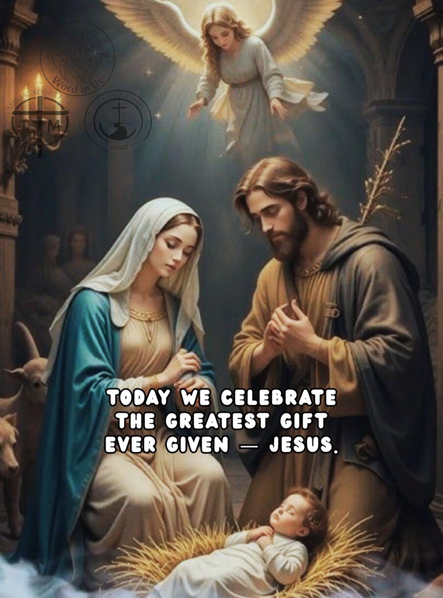 YACmomqpm's tweet image. Today we celebrate the greatest gift ever given — Jesus. 

*** 

May the holy Triune God and Our Dear Blessed Mother bless you always and in all ways! 

#YAC #YMAC #WordInUs 
#PrayAlways #OnlineMissionary 
#PromotionToLOVEtheWORDofGOD 
#YACproductions #DigitalMissionary
