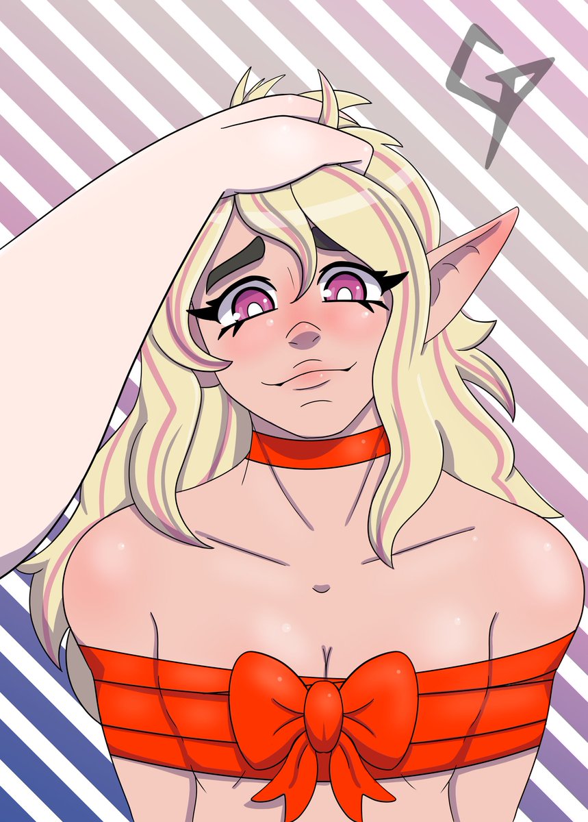 Merry Christmas!
Cameron wrapped up with a pretty red bow 
Present for <a href="/lemonknight/">BlackMask</a>.
Thank you so much for your support and being a best friend.