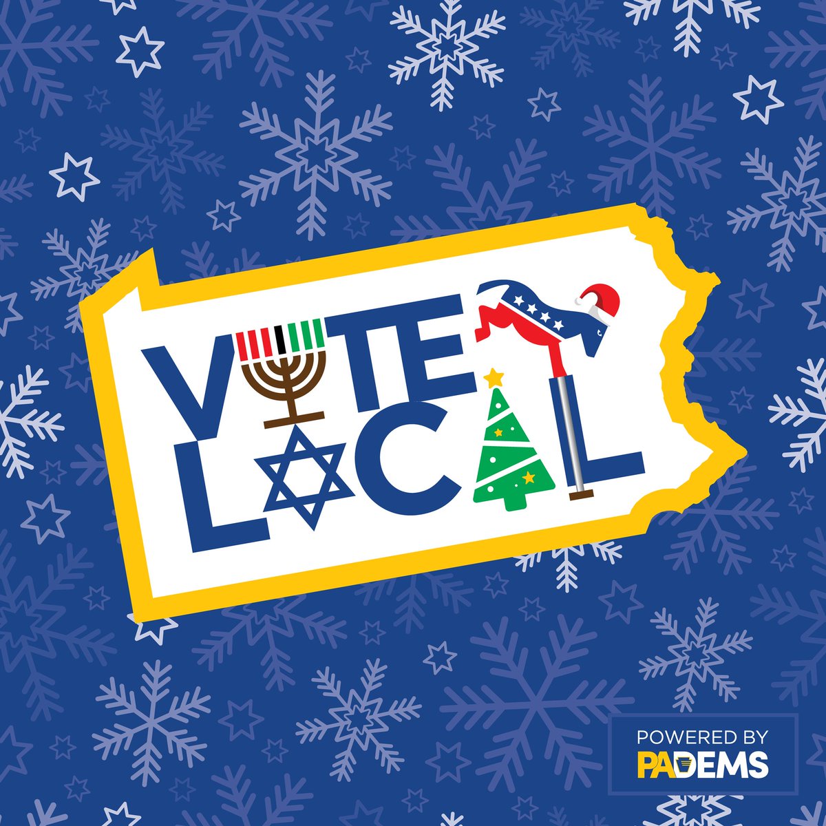 PADems's tweet image. The Pennsylvania Democratic Party wishes you and your family a very Happy Holiday season and a healthy New Year.