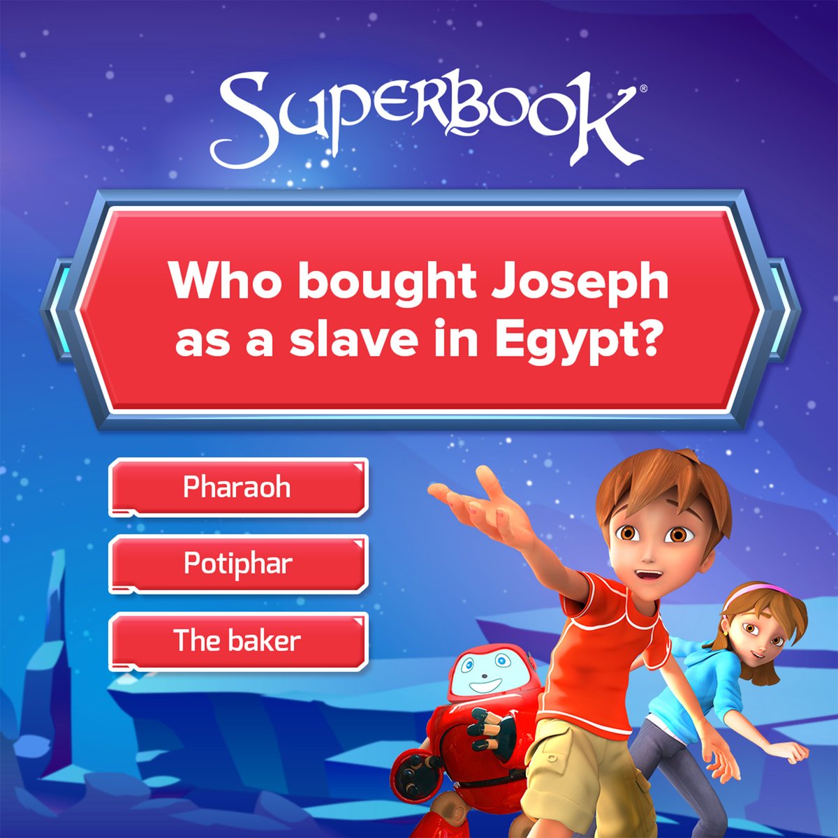 SuperbookTV's tweet photo. For todayโs #MultipleChoiceGame, weโre diving into the story of Joseph in Genesis 37! ๐๐ค๐ก
Reply with the correct answer! โฌ๏ธ
.
.
.
.
.
SUPERBOOK
Bringing Bible Stories and Jesus' love to kids everywhere
Series + App + Academy + Outreach https://t.co/JM0bvoz7RH