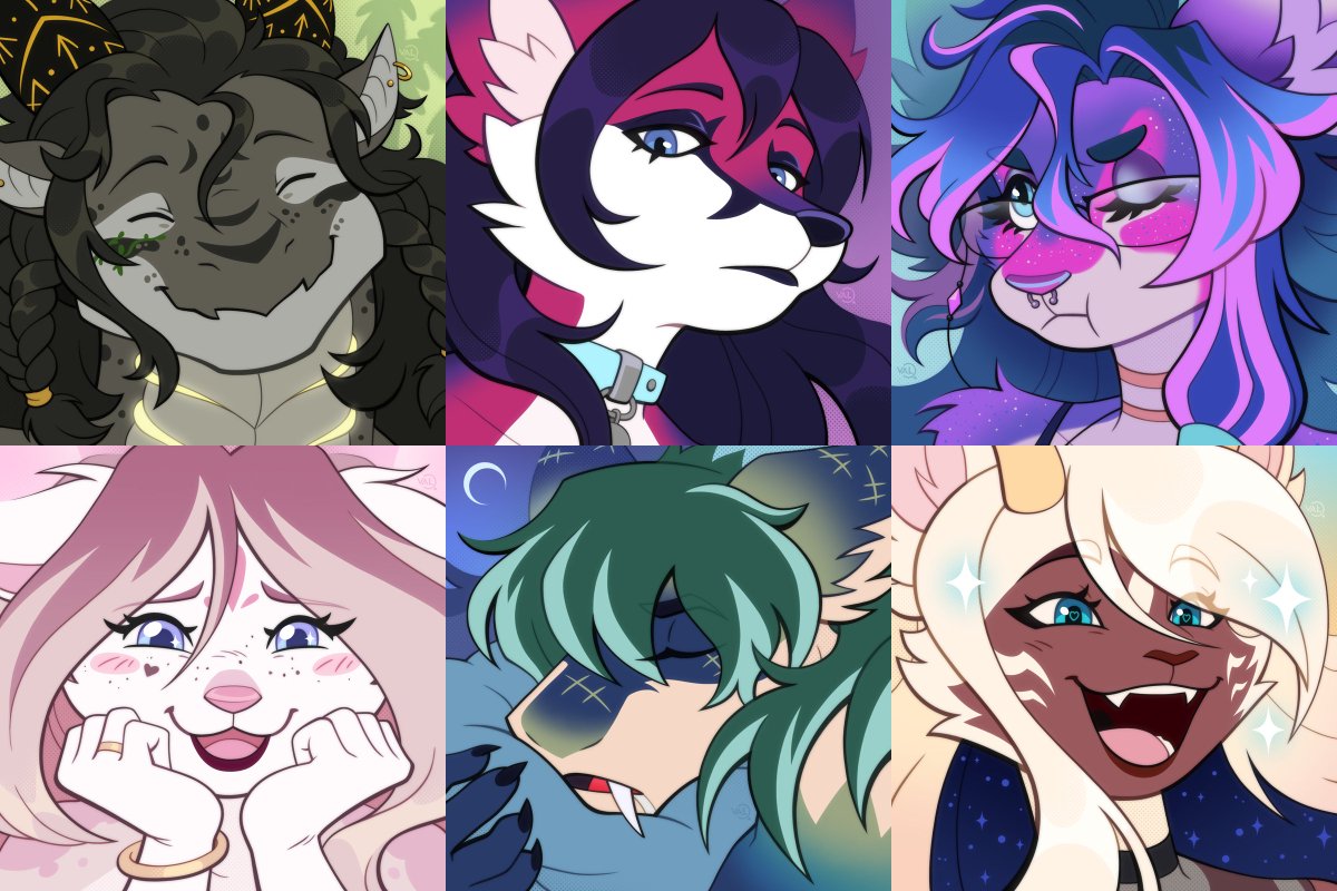 Finished YCH icons for <a href="/_yohma/">Yohma 🔞</a> as gifts for her friends 🎄