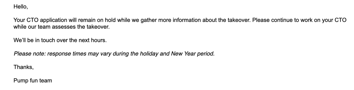 fatandbankrupt1's tweet image. Message from @Pumpfun 

Let's continue work for $coin