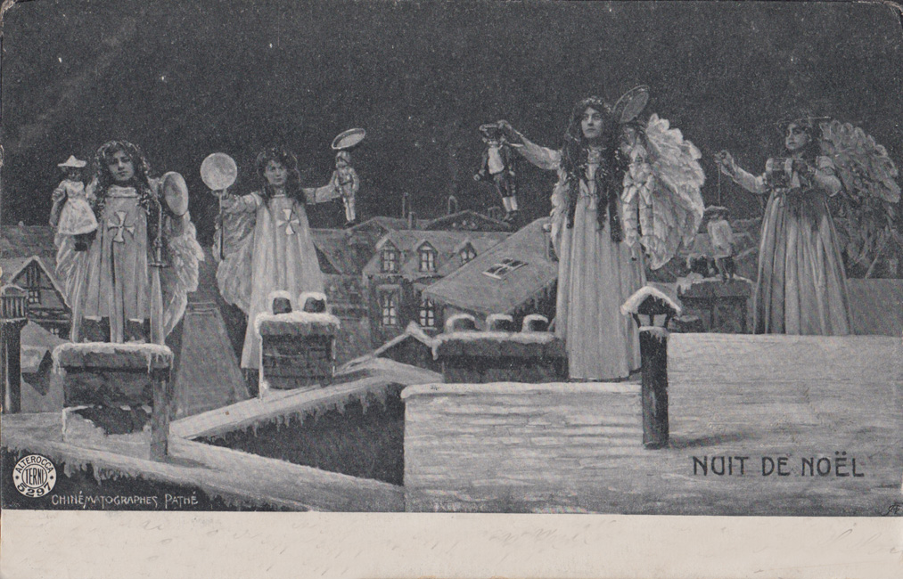 inpenombra's tweet image. Buone Feste e Buon 2026🕊️#Pace e #Salute  per tutti da Armando e Teresa dell'Archivio In Penombra 
(Nuit de Noël Cinématographes Pathé Paris Edizione Alterocca Terni 1908)