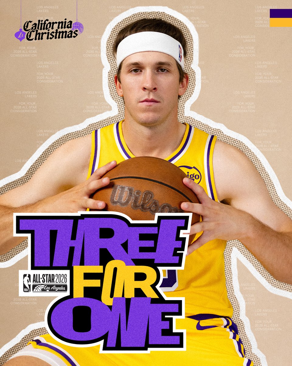 Lakers's tweet image. Votes count as TRIPLE today. 

Get this man to All-Star: bit.ly/4504n5u