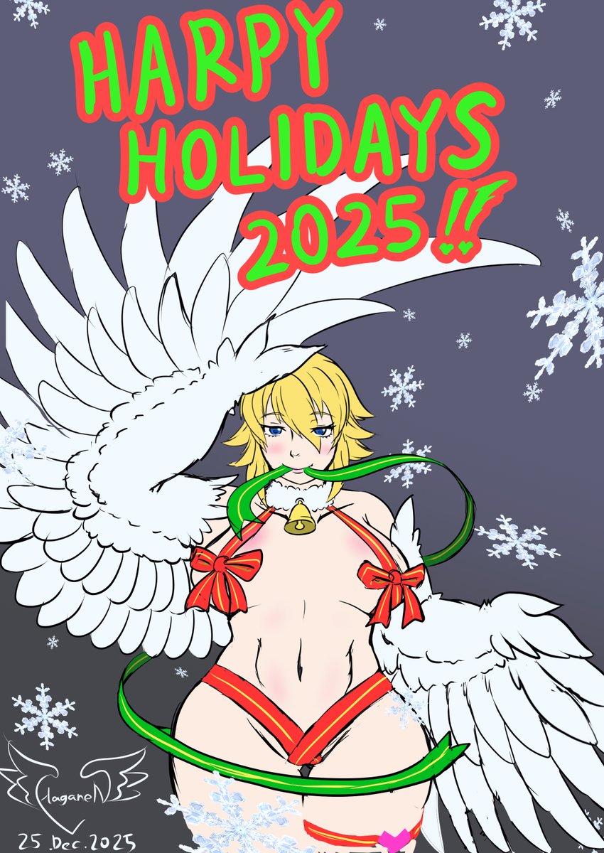 2年連ちゃんでクリスマス絵ナシってのもなあと思いまして…ハーピーホリデー!! 