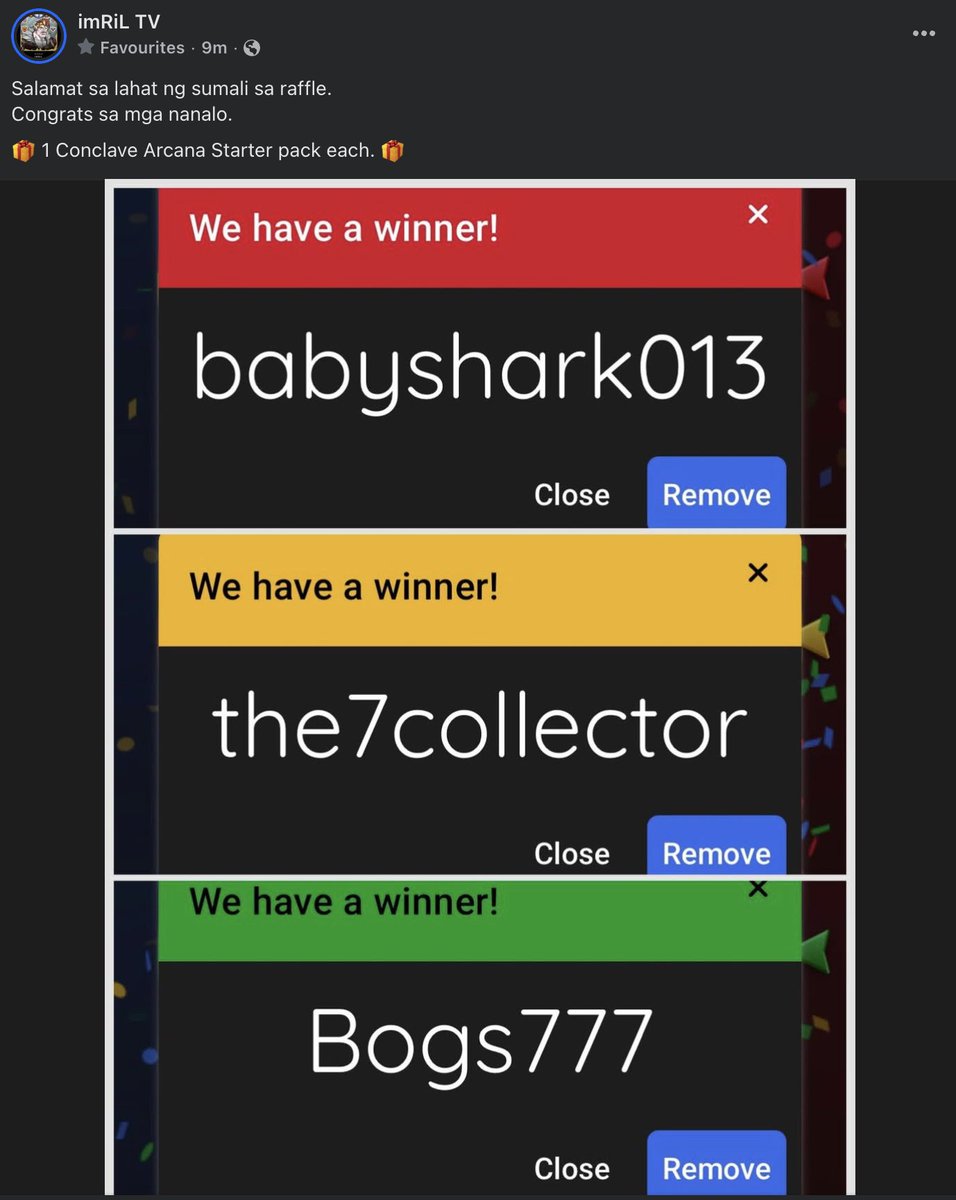 Congrats to all the winners of Conclave arcana starter packs! Hope you got a nice pull from it.
Thanks again to <a href="/Dejota_SPS/">Dejota</a>'s Fine Gift Box.

Merry Christmas!

#Splinterlands $SPS