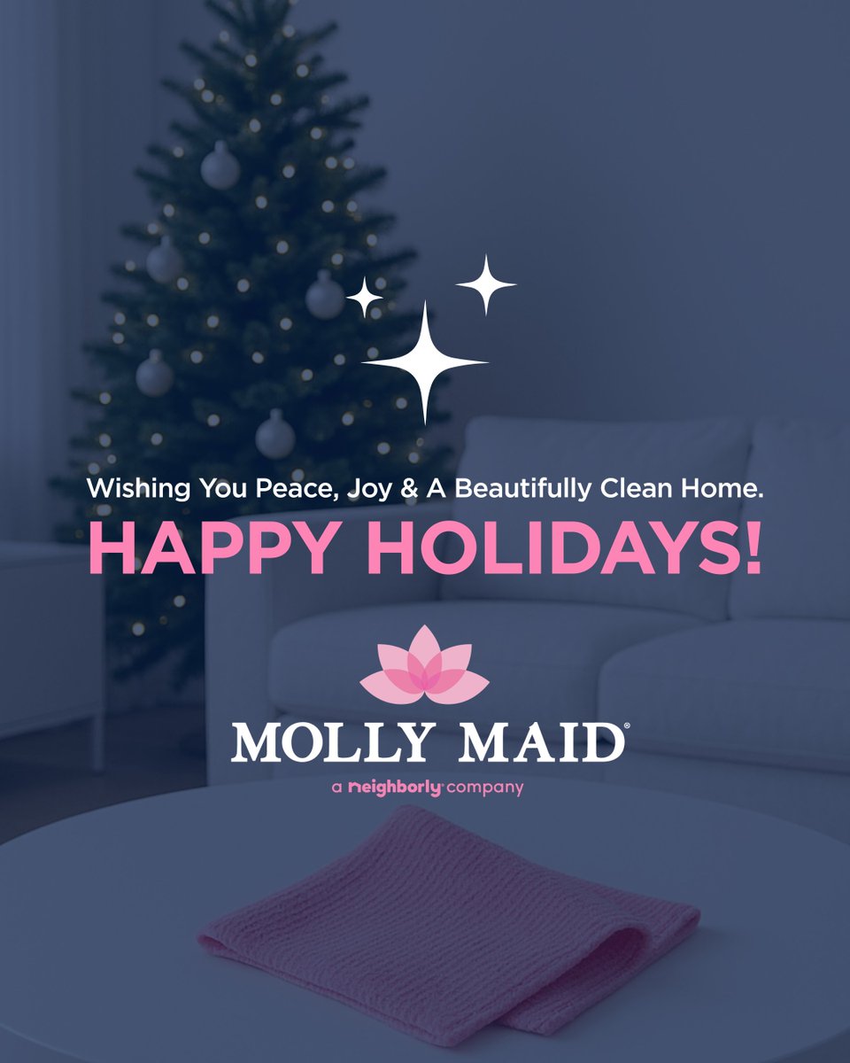 From our Molly Maid® family to yours, Happy Holidays! 💙✨ Today is all about love, laughter, and spending precious time with the people who matter most. We hope your home is filled with joy, your hearts are full of gratitude, and every moment is absolutely magical!