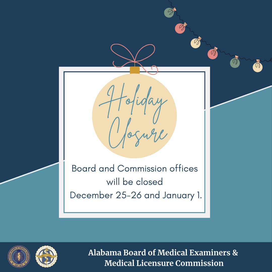 AL Board of Med Examiners & Licensure Commission tweet media