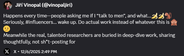 Reminder to folks in the cybersecurity community: your technical expertise and reputation don't excuse poor behavior. I have seen this pattern too often - someone builds credibility, gets a following, and then thinks they can be dismissive or disrespectful to others.

I don't