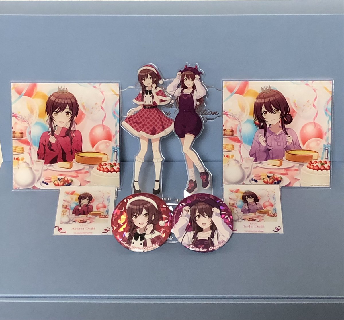 大きい誕生日セットは注文し忘れましたが、甜花と甘奈はやっぱり一緒が