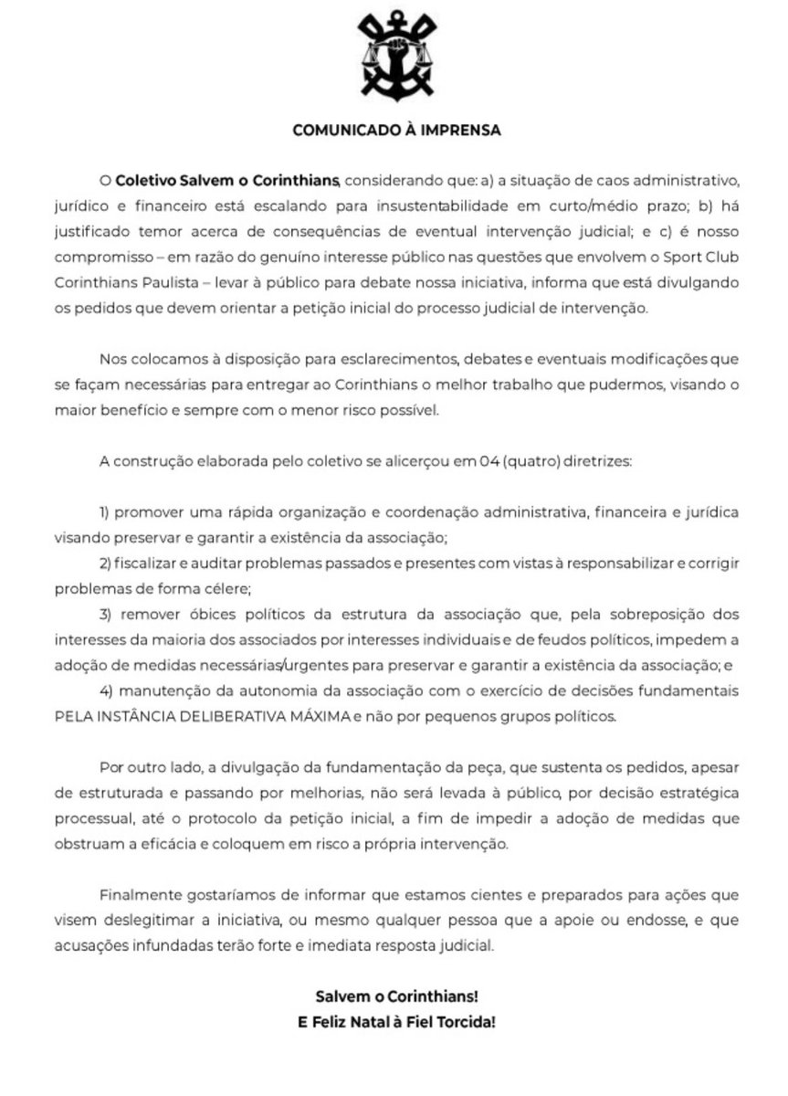 salvem_cor's tweet photo. Esse é só o início de uma das páginas mais importantes do nosso Corinthians! https://t.co/WLQ6a9z8xq