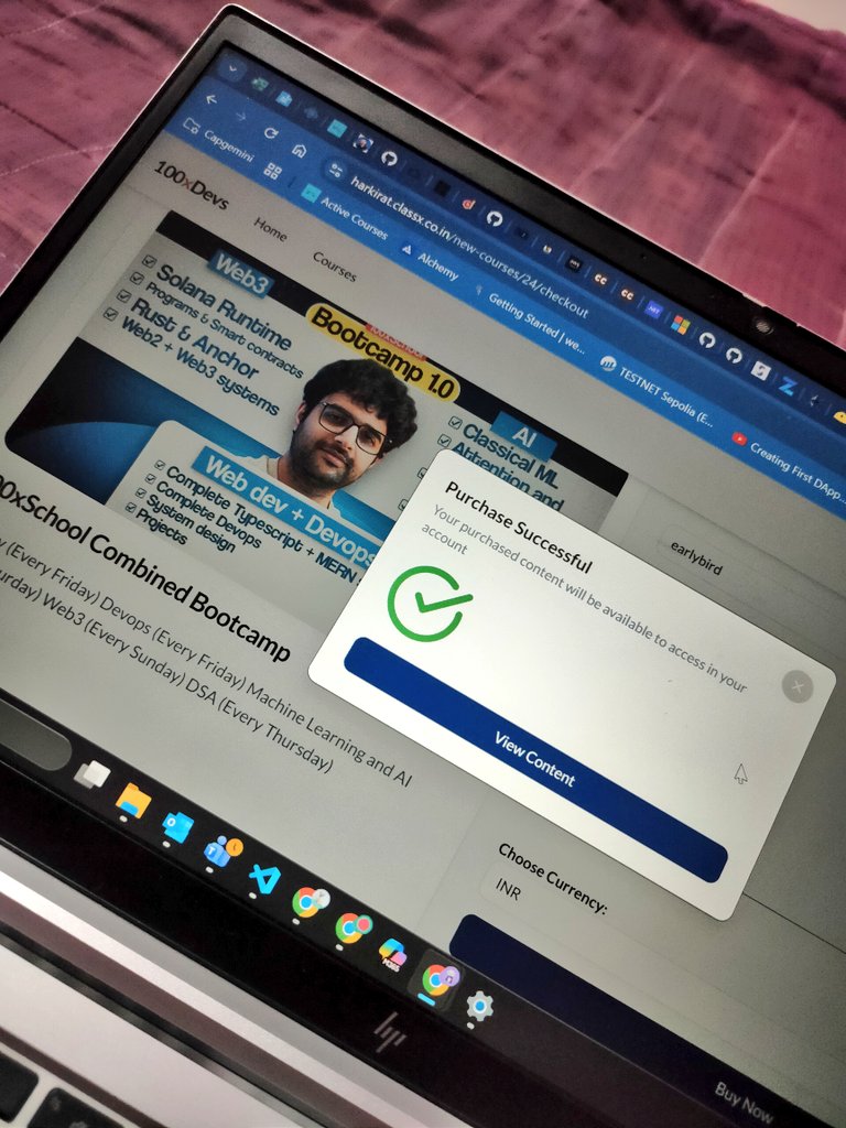 0xJSourabh's tweet photo. Enrolled in @100xDevs Bootcamp 1.0 🚀
Learning Web Development + Web3 with @kirat_tw.
If you’re on a similar path, let’s connect 🤝
#100xDevs #LearningInPublic https://t.co/VCzhDWAQ83