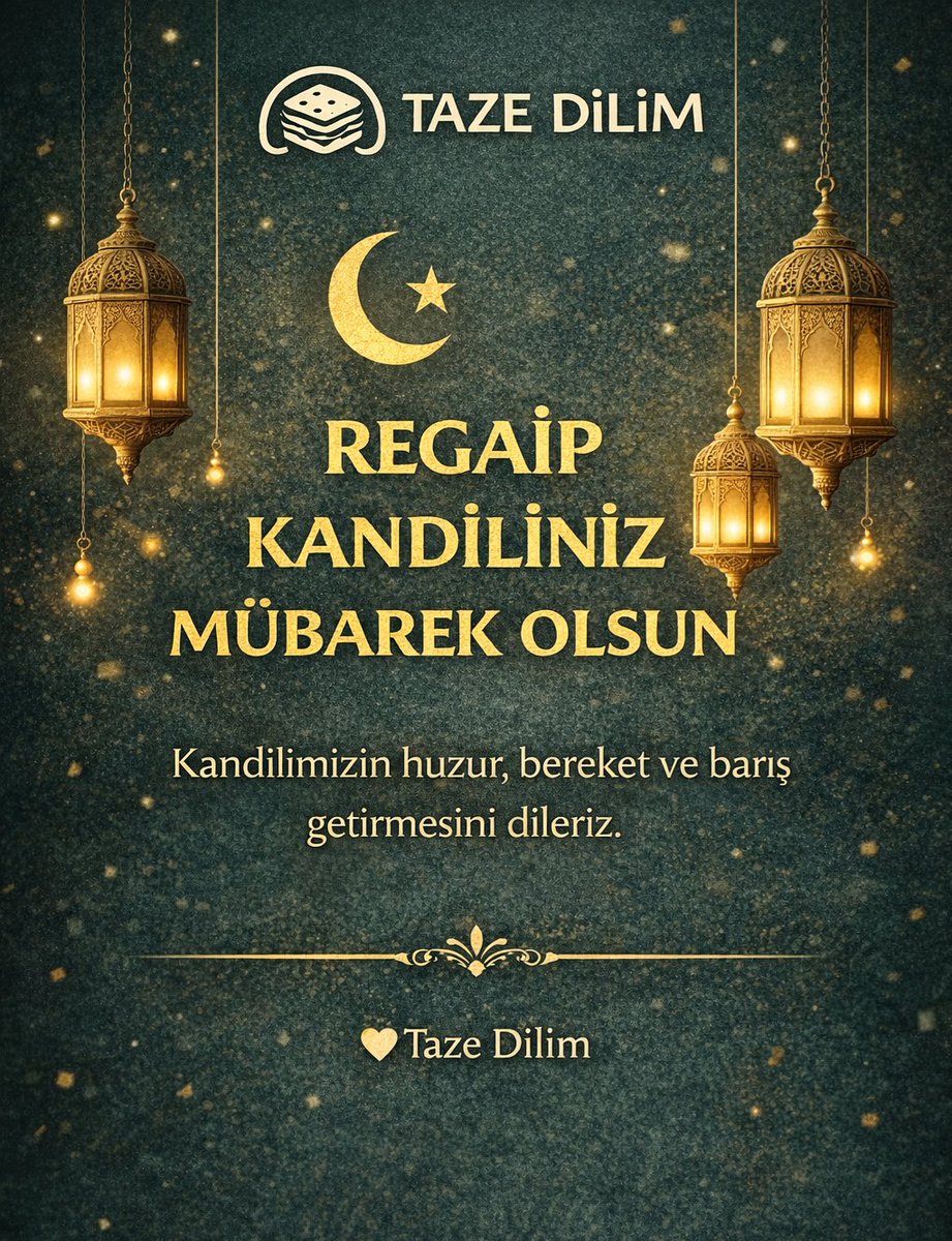 Tazedilim's tweet photo. Regaip Kandili’nin huzuru hepimizin üzerine olsun 🌙✨
Duaların kabul, kalplerin ferah olduğu bir gece dileriz.
🤍 Taze Dilim
#RegaipKandili #KandilMesajı #TazeDilim #HayırlıGeceler #görükle #bursa https://t.co/xzG0W1bd0T