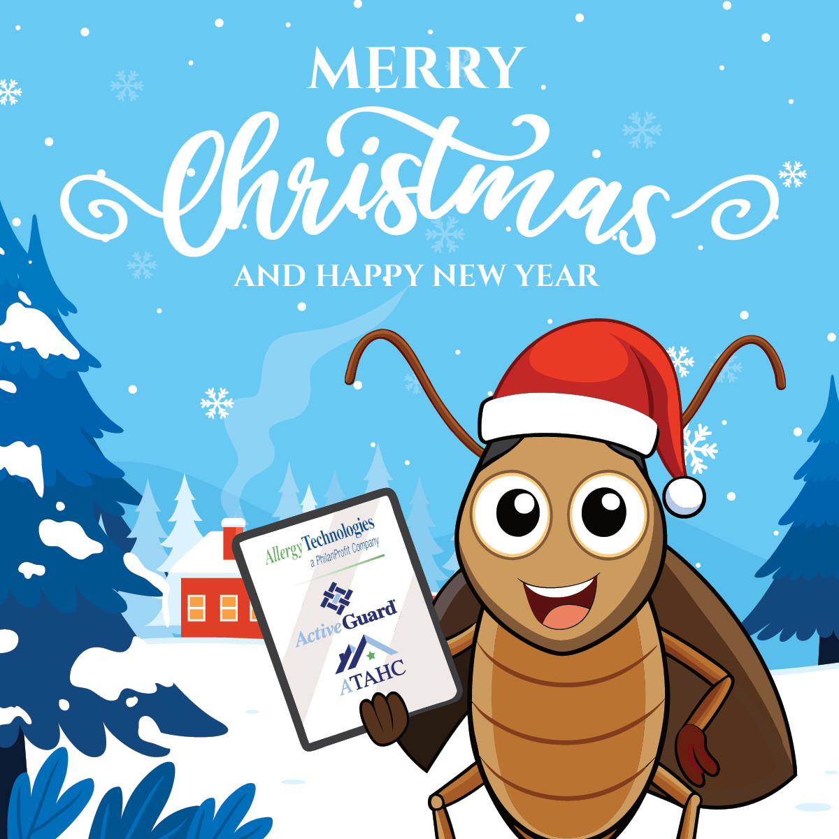 ActiveGuardML's tweet photo. Merry Christmas and happy holidays from us at Allergy Technologies. Wish you and yours a safe, pest-free holiday! https://t.co/IqEZP7EyWi