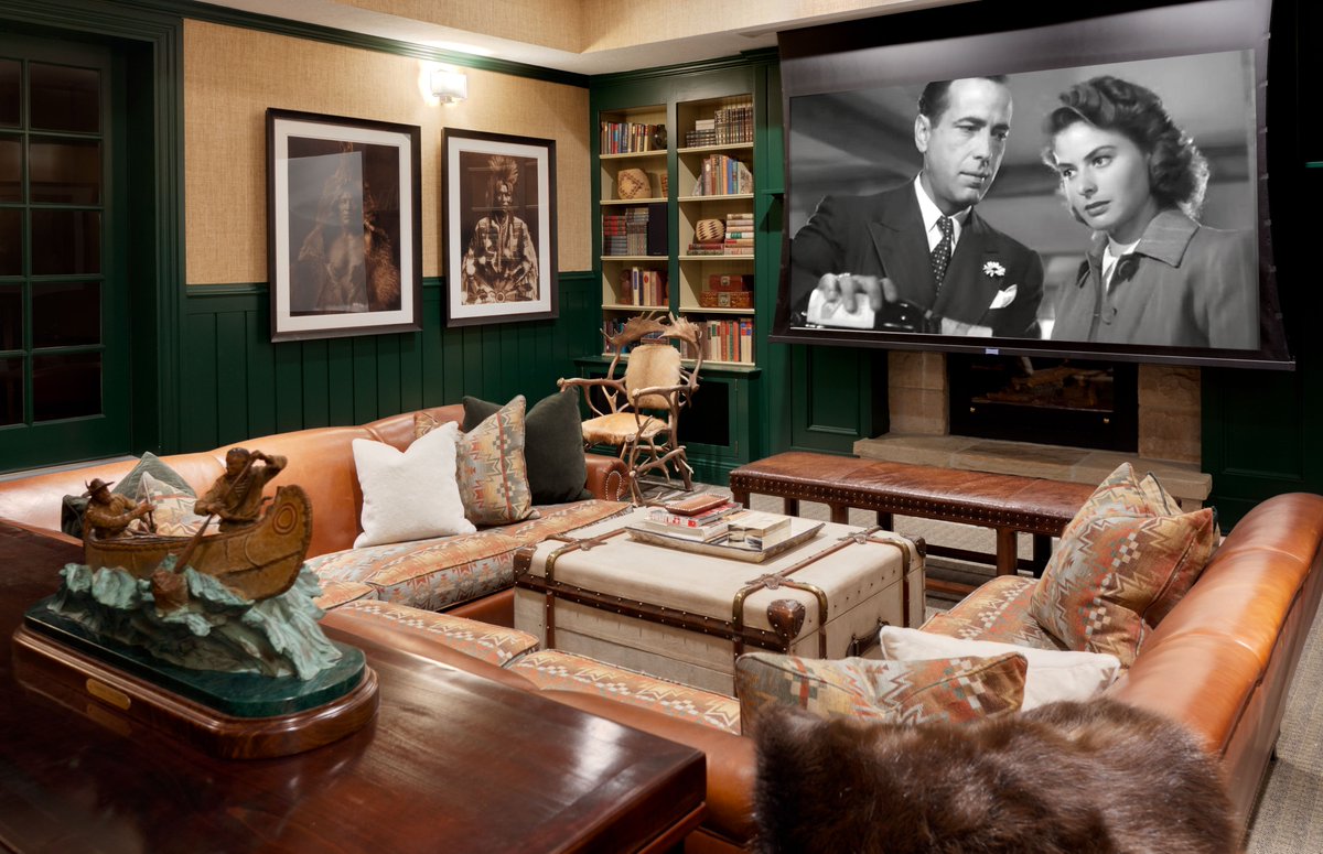 SBLongInteriors's tweet photo. The perfect time to be tucked away in this media room with a hot chocolate. Happy holidays to all!

Interior design: @SBLongInteriors https://t.co/YKUuXFChz6